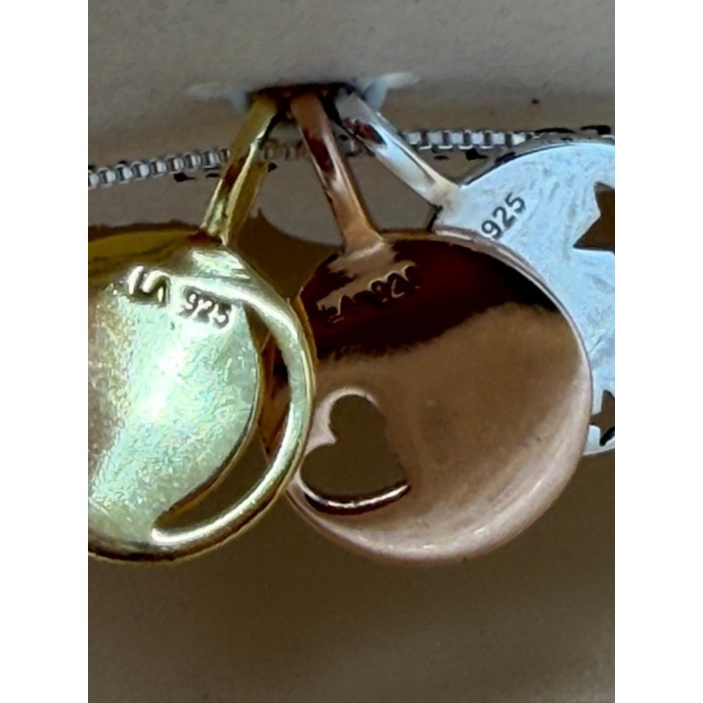 Timeless 925 Sterling Silver Good Friends Stars 18in Charm Necklace - Picture 8 of 10